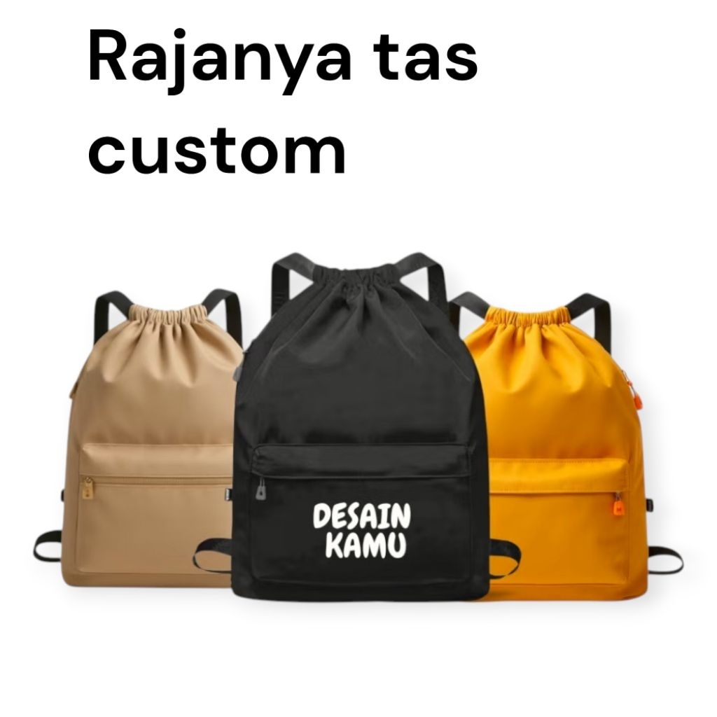 Tas Custom Nama Perusahaan Nama Acara Tas Serut Ransel Multifungsi Pria Ransel Kuliah Tas Kerja