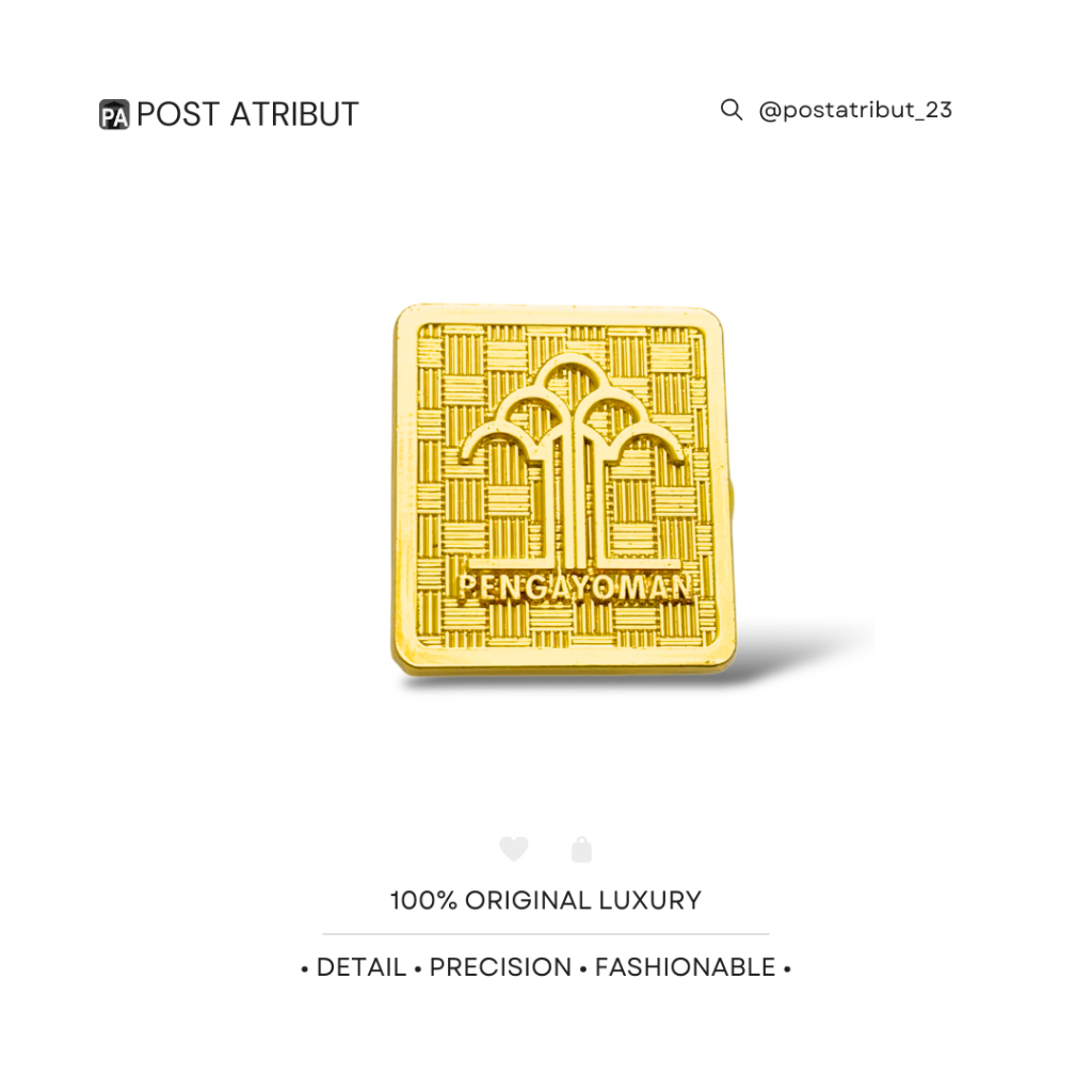 100% LUXURY Pin Pengayoman / Atribut kemenkumham / Pengayoman / Produk premium / Pin atau Brevet Kum