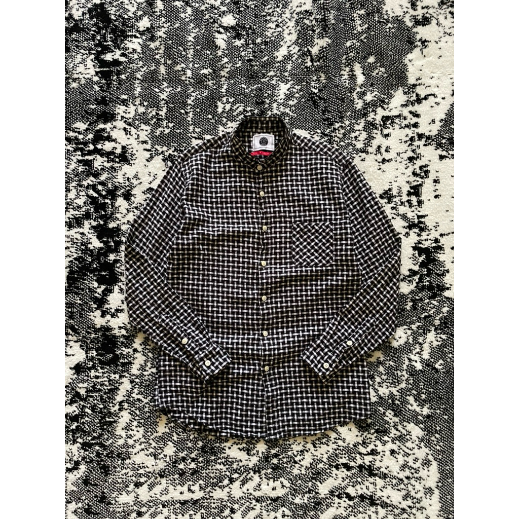 Button Seoul Shanghai Korean Style Flannel Shirt Size M