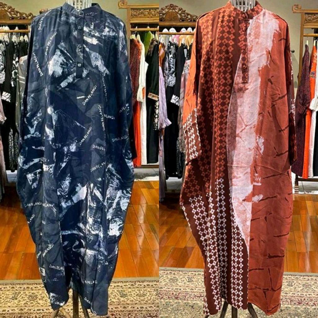 Lila Kaftan by Dian Pelangi LIMITED EDITION Busana Homey Muslim Home Gamis Dress Casual Formal Wanit