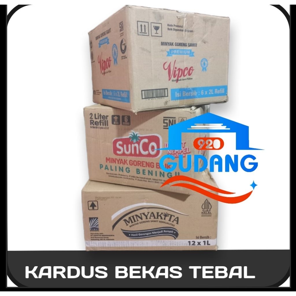 KARDUS BEKAS MINYAK TEBAL 2 PLY