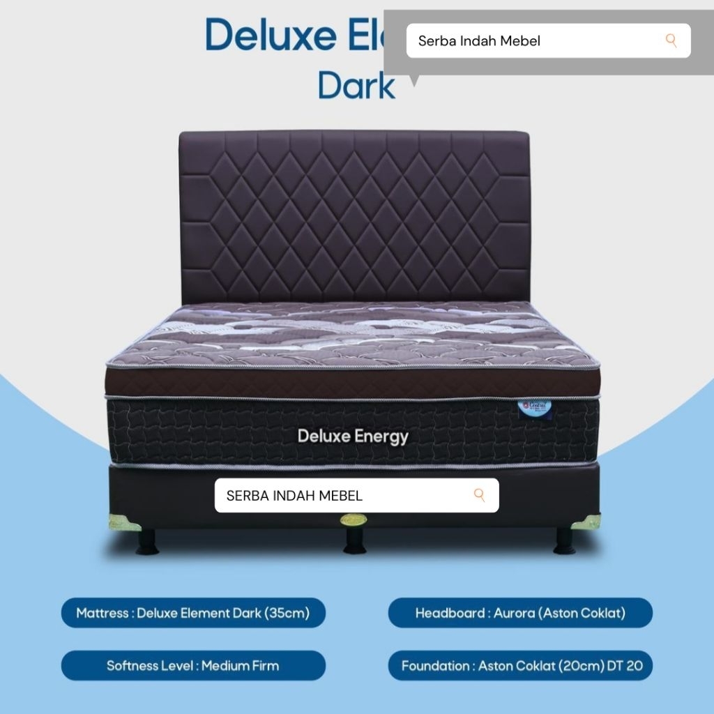 Kasur spring bed central deluxe energy 90 120 160 180 matrass tempat tidur murah spring bed sentral 
