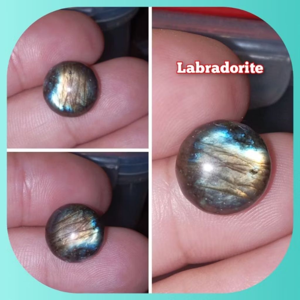 Batu Cincin Permata Labrador Asli Natural Labradorite