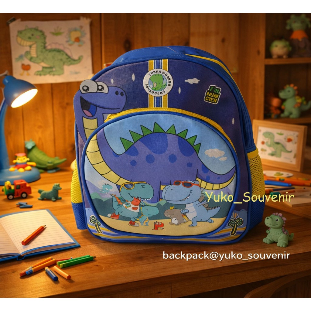 Tas Ransel Dinosaurus Tebal Ukuran Tk Tas Anak TK Dinosaurus 2 Resleting