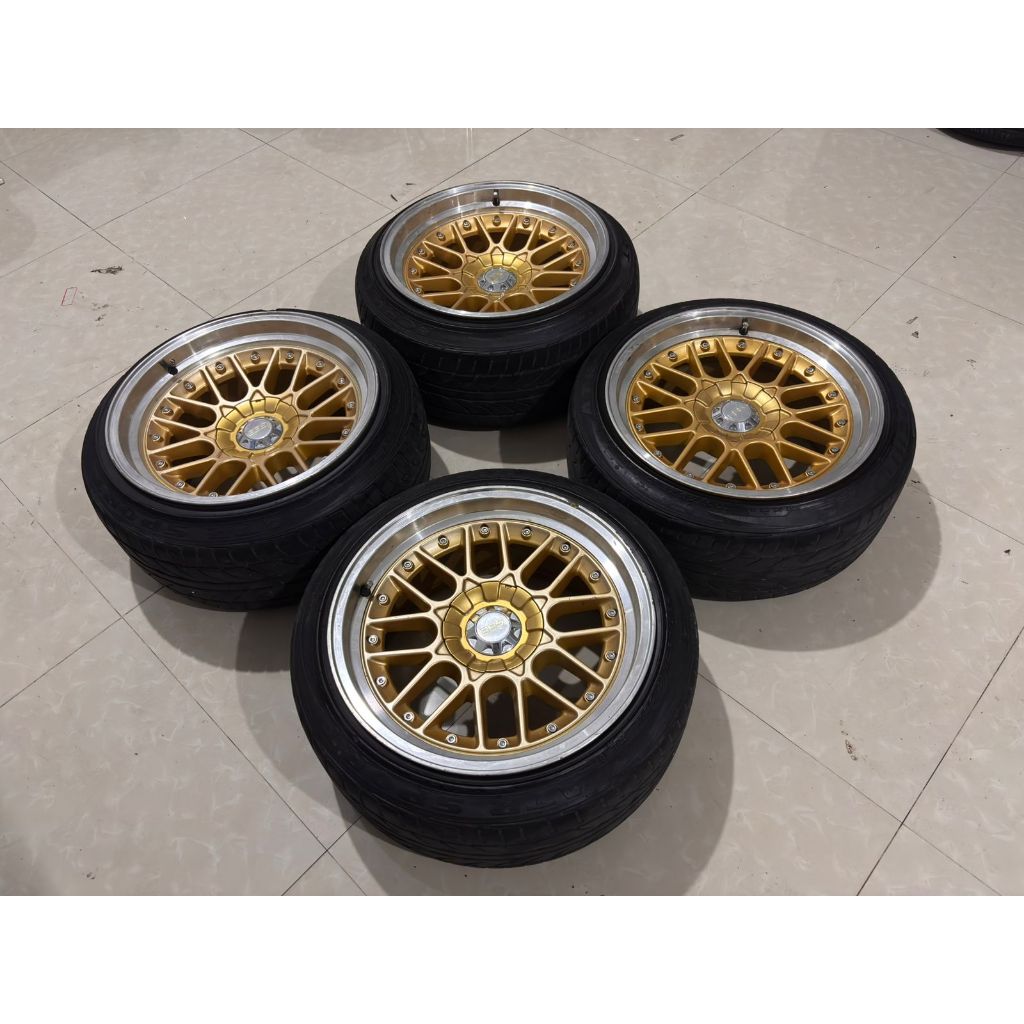Velg Mobil Bekas Ring 17 Lubang Baut 4 BBS R17X8,5-10 H8X100-114,3 BAN 205 45 R17
