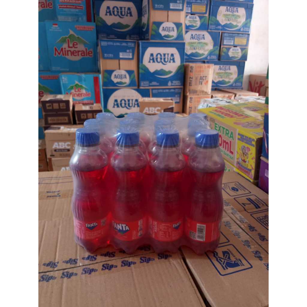 Sprite Fanta Cola Mini Minuman Soda 1 Pack Isi 12 Botol @250ml