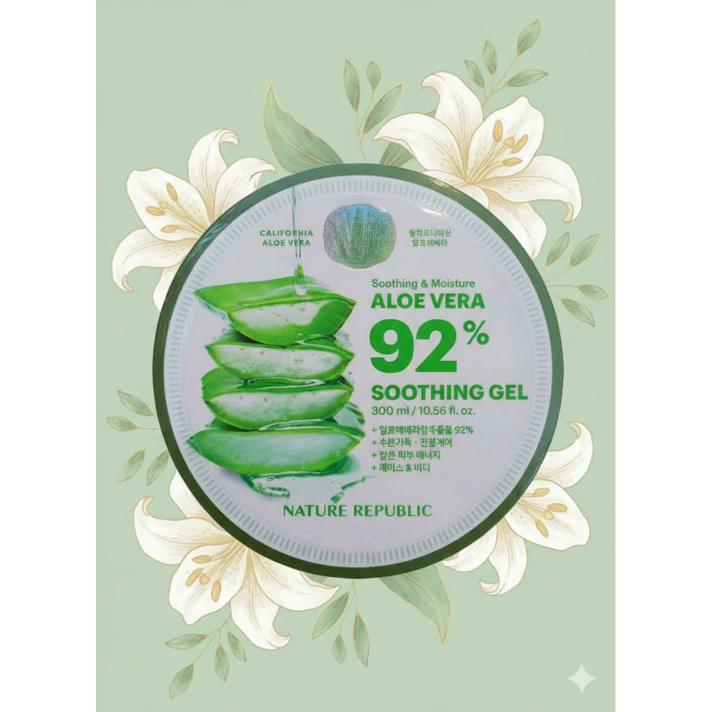 Gel Aloe Vera 92% - SYB Aloe Vera Gel, Melembapkan & Menenangkan Kulit