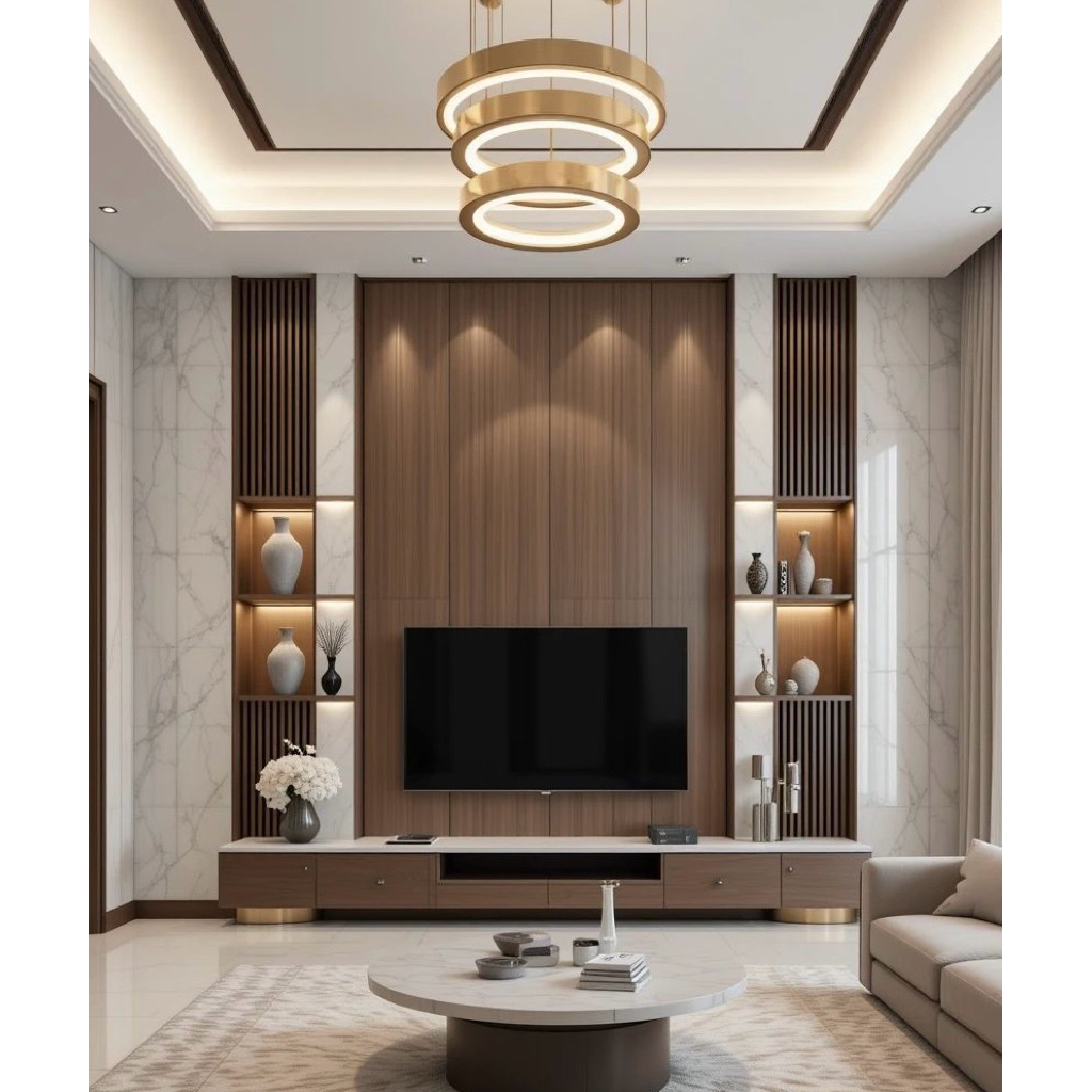 Backdrop Tv Multiplek Minimalis Custom Backdrop Tv HPL