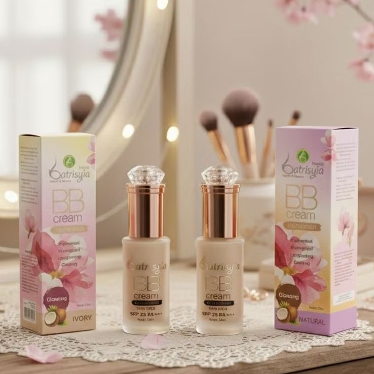 BB Cream plus Sunscreen With VCO Batrisyia Herbal / BB Cream Glowing / Foundation