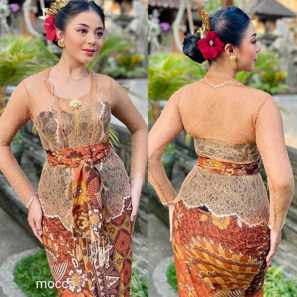 Kebaya Jadi Brokat Santily metalic premium ukuran M L XL XXL atasan tradisional wanita
