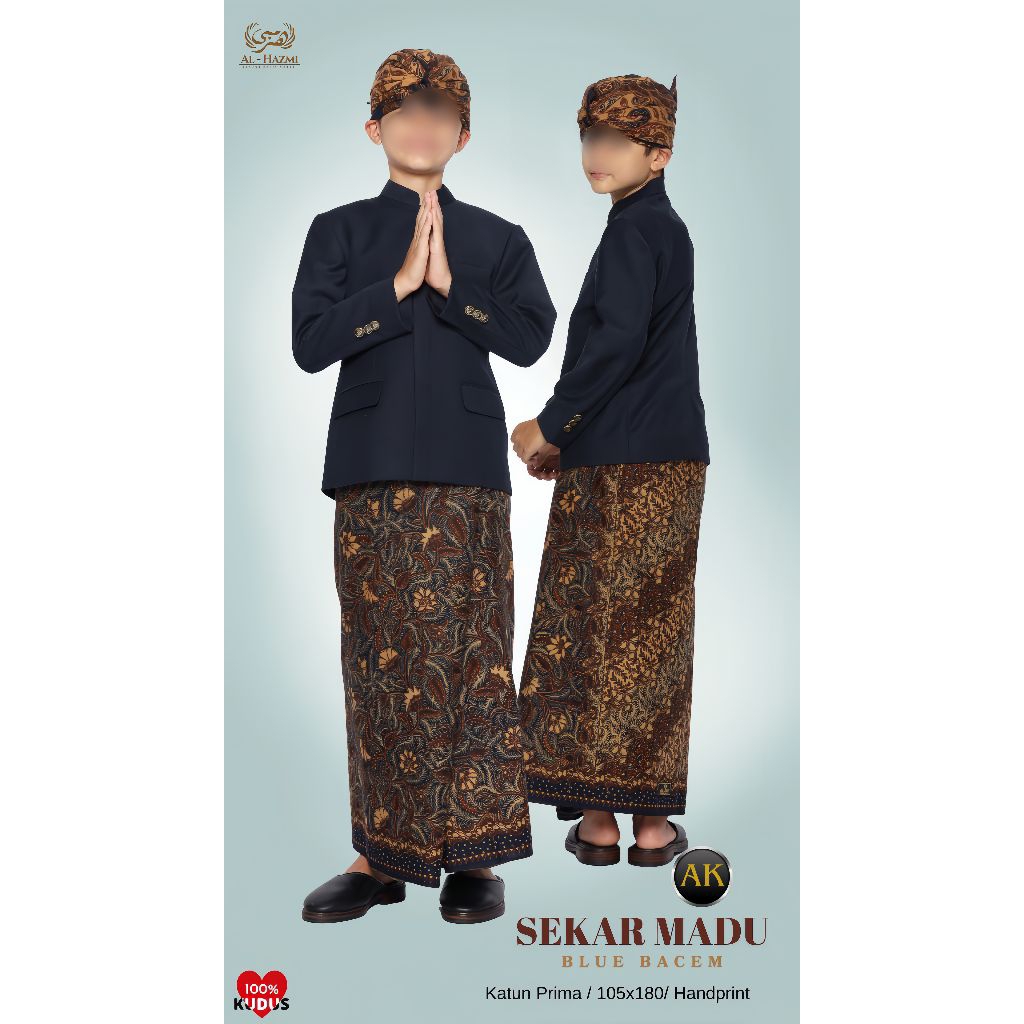 Sarung Anak Batik Alhazmi SEKAR MADU katun Prima 80*105