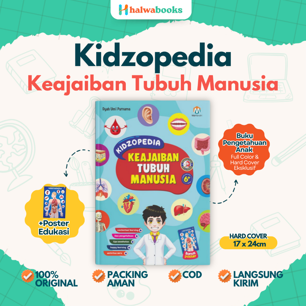 Kidzopedia Keajaiban Tubuh Manusia - Buku Sains Anak Hard Cover-Ziyadbooks
