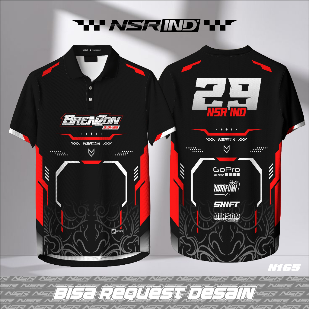 Jersey Custom Racing Nama Sendiri Full Print – Baju Jersey Printing Motocross Balap Trail – Bisa Des