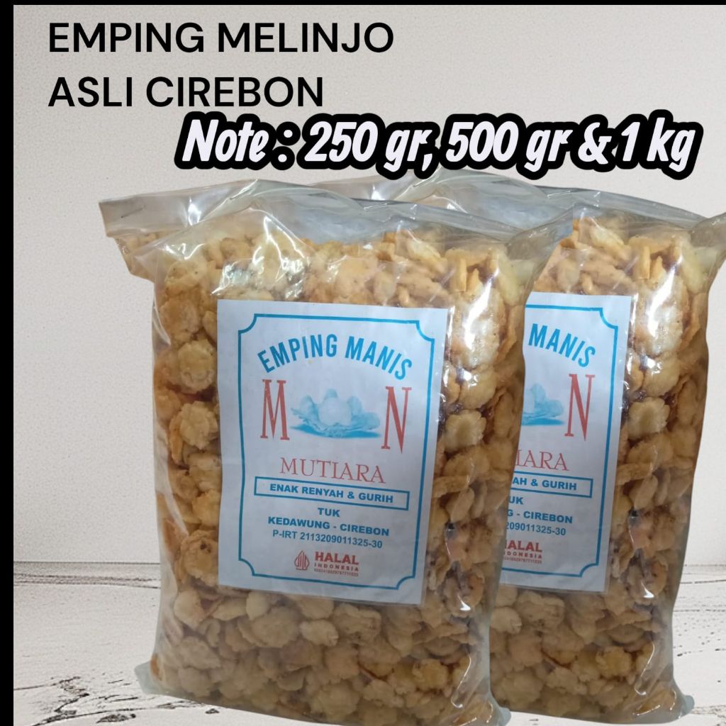 Emping melinjo asin asli cirebon  250 gr
