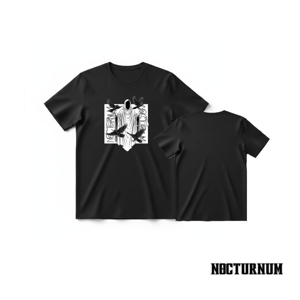 KAOS T SHIRT NOCTURNUM BLACK - NOCTURNAL JUSTICE