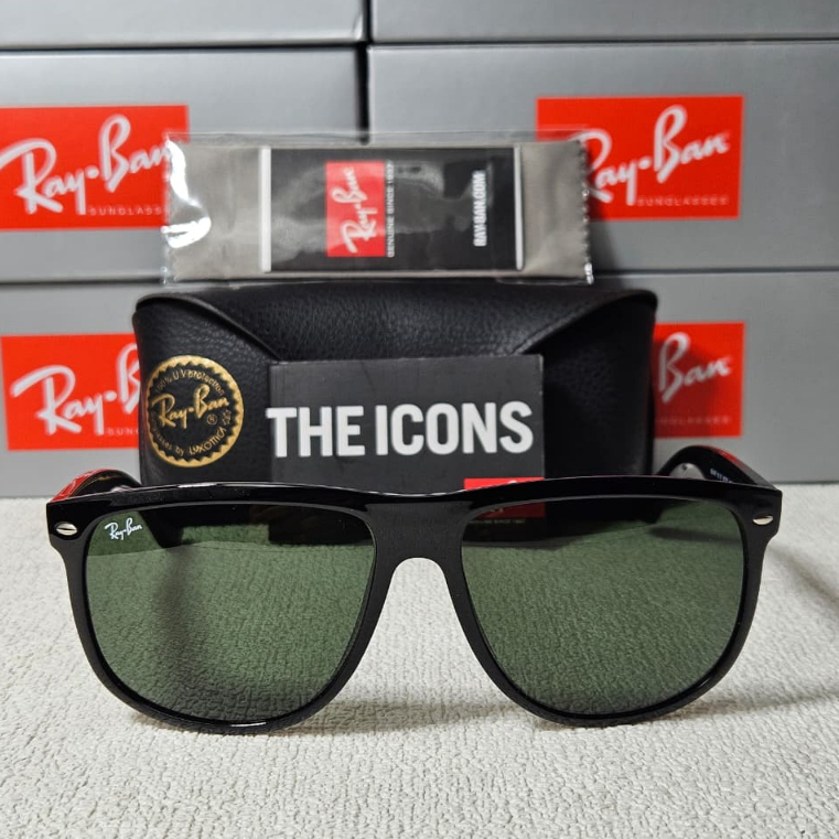 Kacamata RayBan Boyfriend RB4147 601/31 Black Lens Green Original