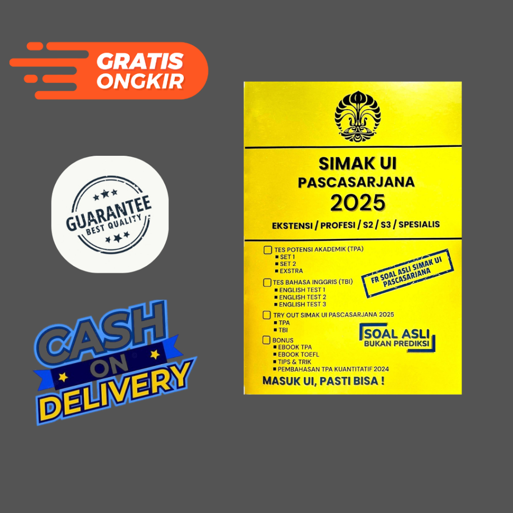 Modul SIMAK UI Pascasarjana 2025 FR Soal Asli + pembahasannya.