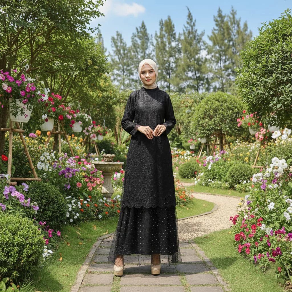 Maxi Dress Muslim Velvet Aisyah Real Pic