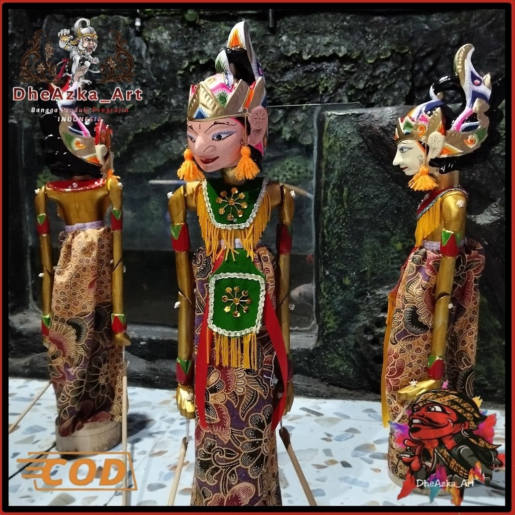 DheAzka_art Wayang Golek Satria – Kualitas Medium PK Plus | Elegan, Gagah & Siap Pajang + Stand