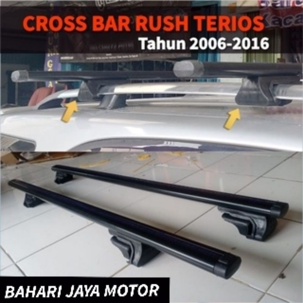 CROSS BAR RUSH/TERIOS LAMA DAN PAJERO/FORTUNER LAMA JEPIT KE ROOF RAIL