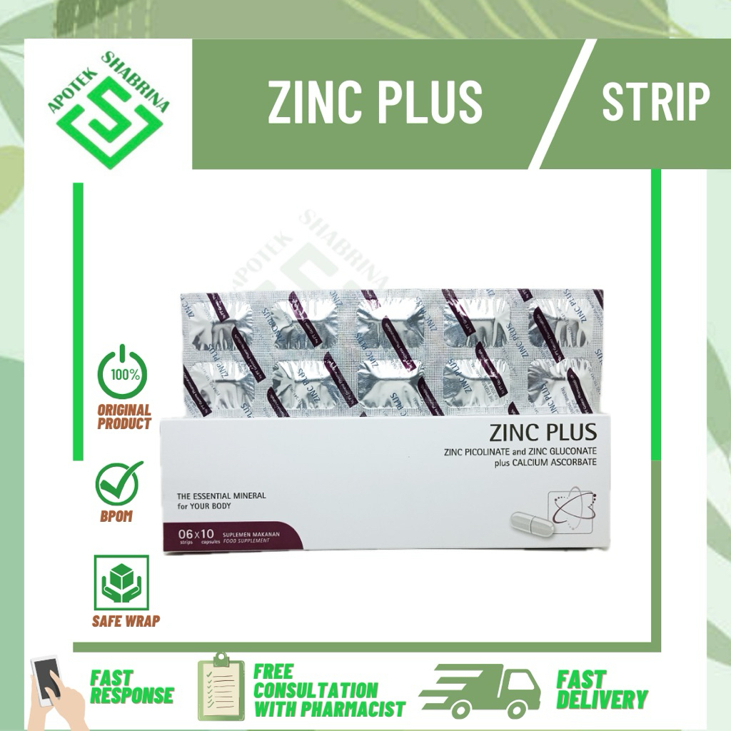 ZINC PLUS STRIP 10 KAPSUL / JERAWAT