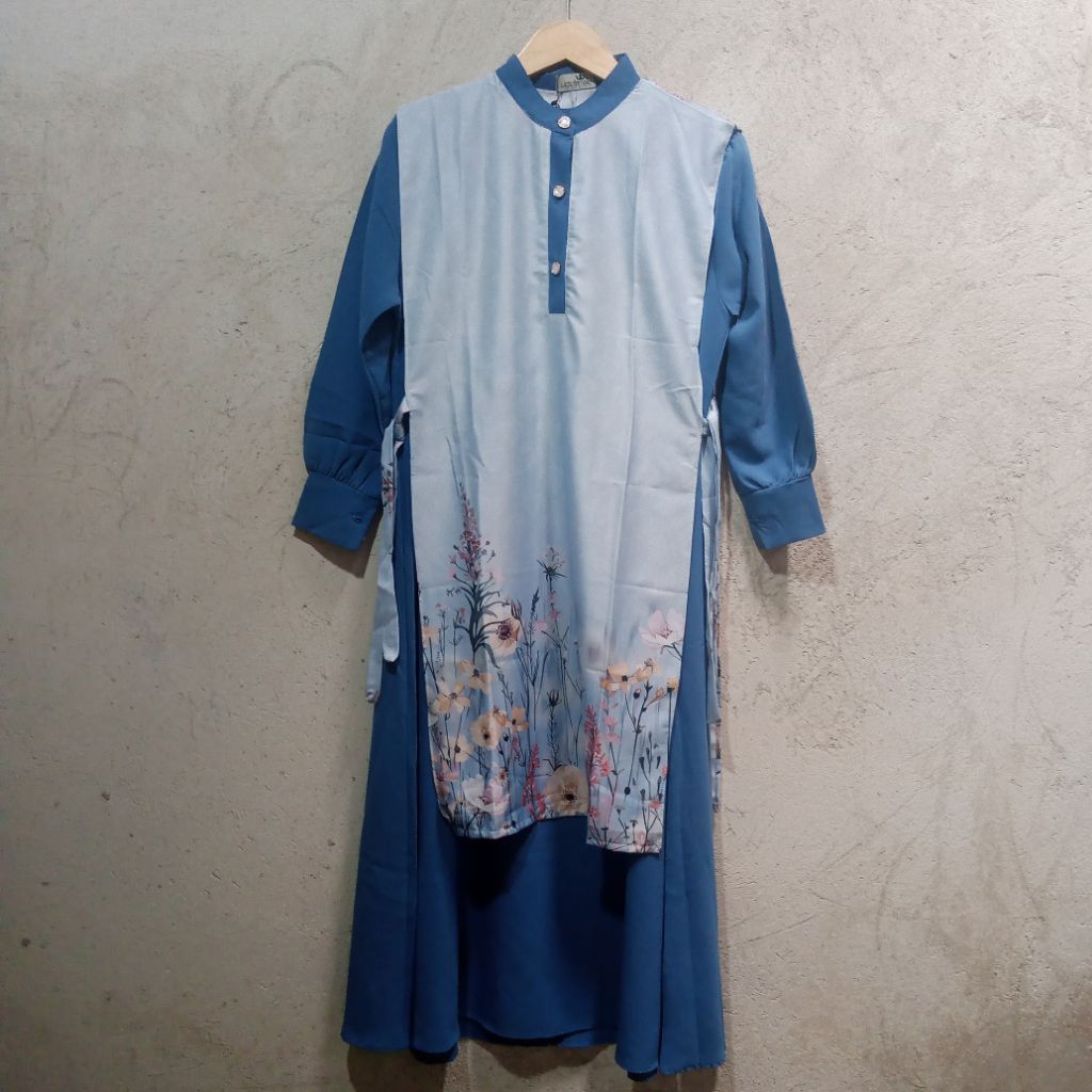 Gamis 2in1 Rompi Motif by UpTofemale