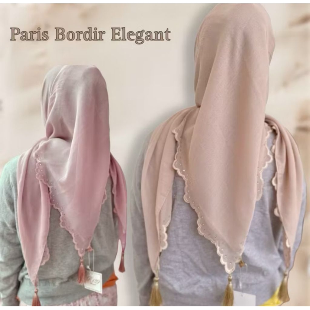 hijab segiempat Paris violet R139