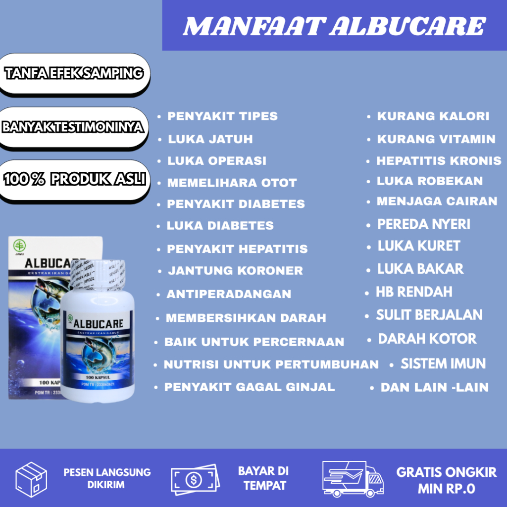 ALBUCARE Obat Penambah Protein Albumin Darah Solusi Gagal Ginjal Ginjal Bocor Kaki Bengkak
