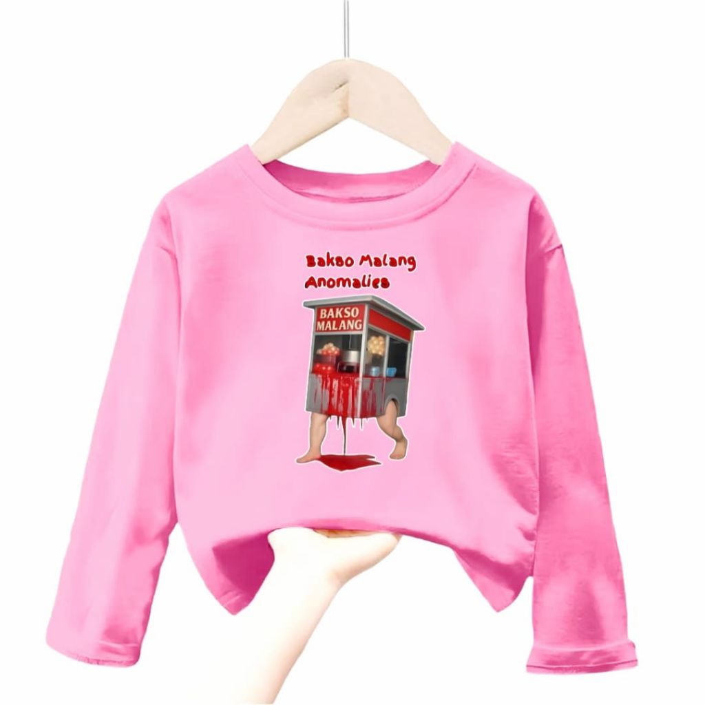 STAR KIDS_99 /KAOS LENGAN PANJANG ANAK LAKI-LAKI DAN PEREMPUAN GAMBAR BAKSO MALANG ANOMALIES /KAOS L