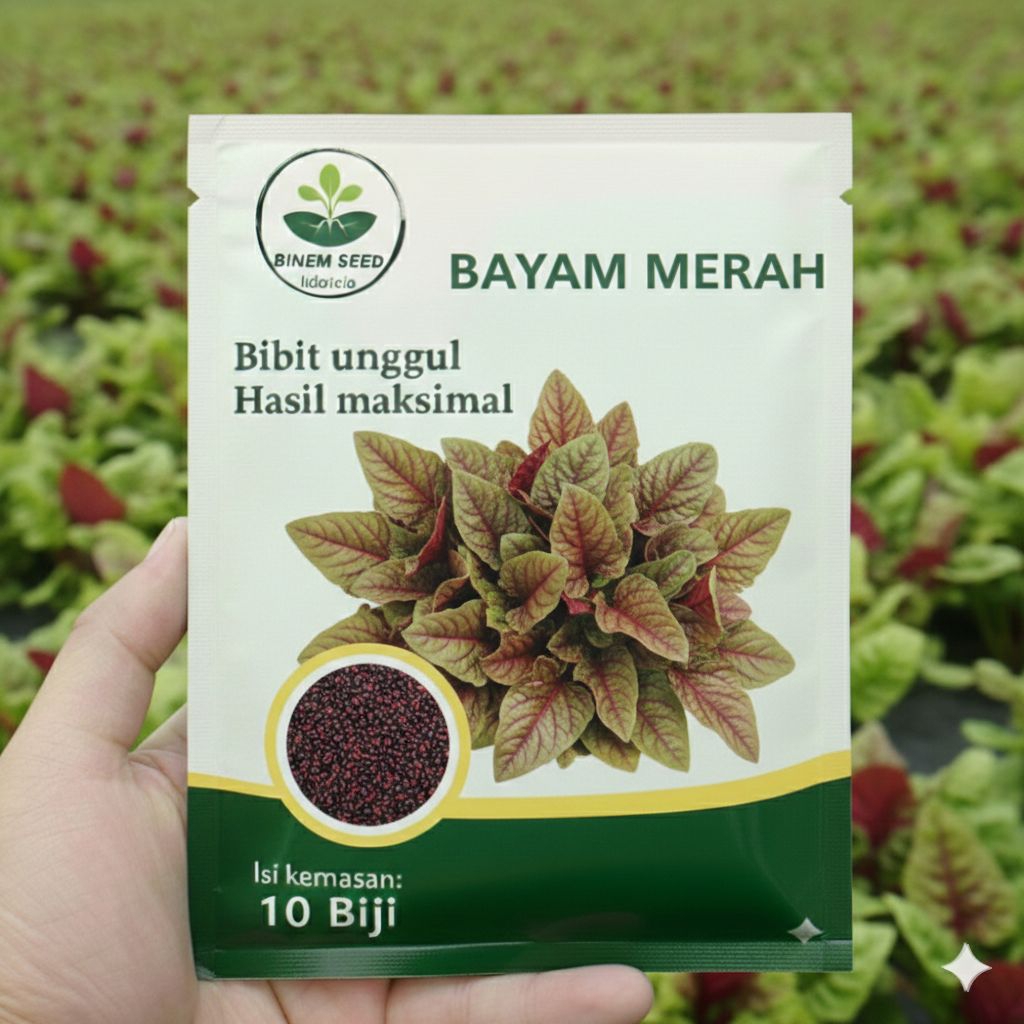 benih bayam merah super