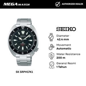 Jam Tangan SEIKO Prospex Pria Original SK SRPH17K1 Tortoise Land Automatic 200M Black Dial Stainless