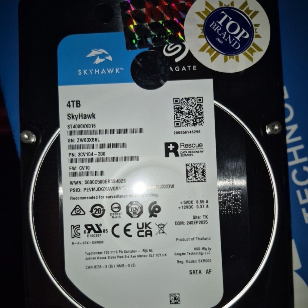 HDD Harddisk CCTV Seagate Skyhawk 4TB MFI
