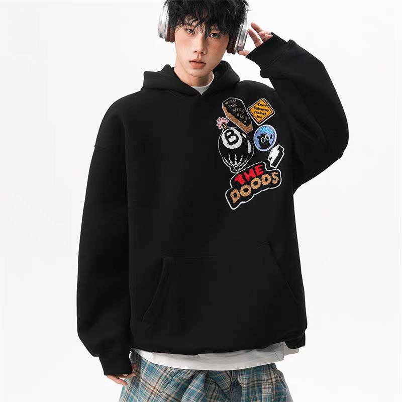 BLACK SNOW Hoodie BIG SIZE Korean Harajuku The Doods Style S - XXXXXXL(6XL) Jacket Oversize Ulzzang 