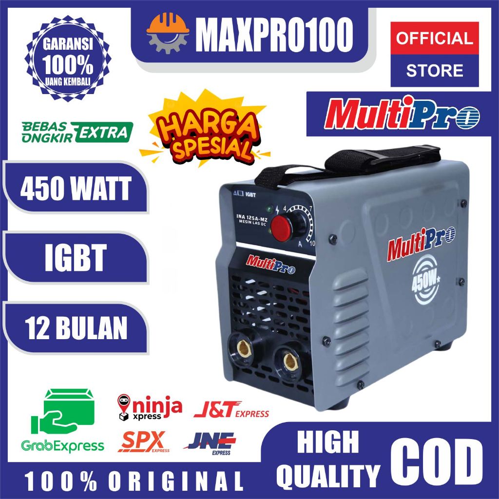 MULTIPRO Mesin Las Inverter INA 125A-MZ - Travo Las Listrik 450 Watt Low Watt