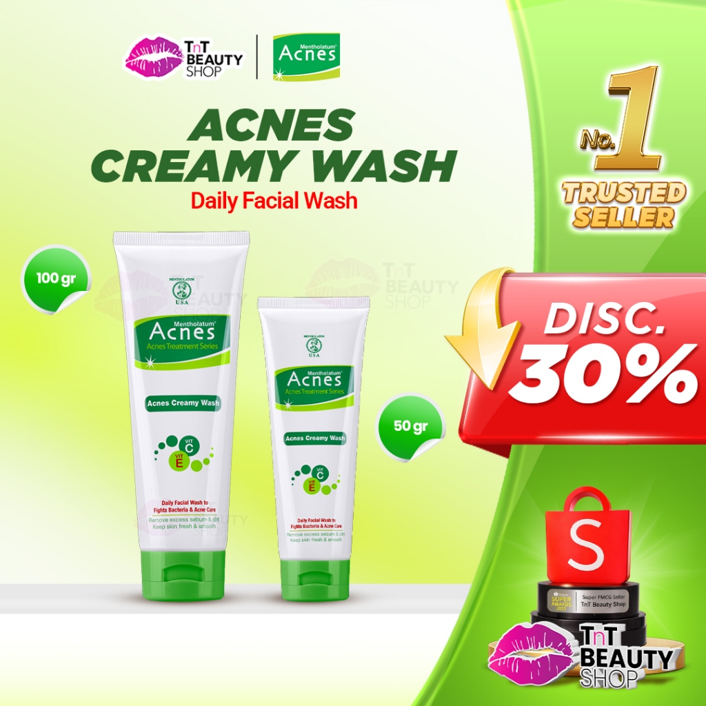 Acnes Creamy Wash | Facial | FaceWash | Sabun Wajah | Tnt Beauty Shop