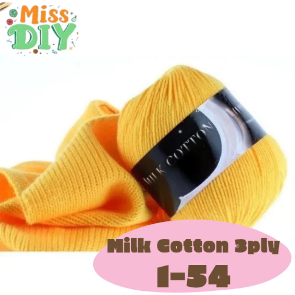 (1-54) Milk Cotton 3 ply / Benang Katun Susu 3ply