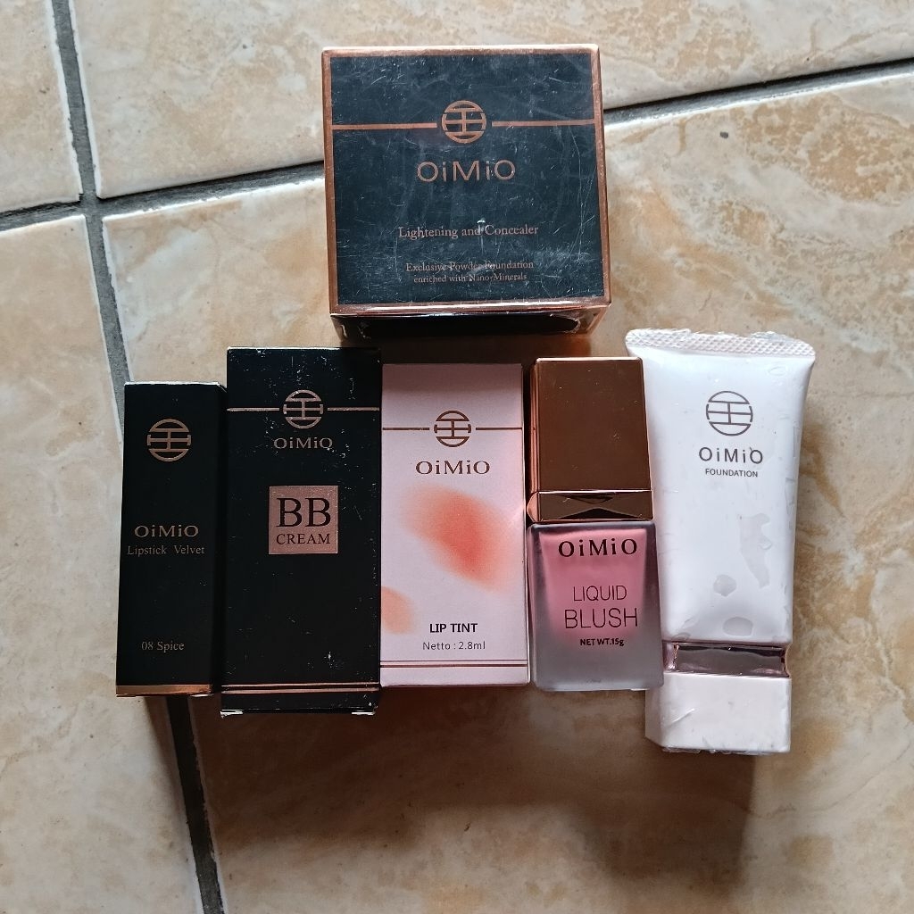 OIMIO MAKE UP(blush, foundation,lip,loose powder dll)