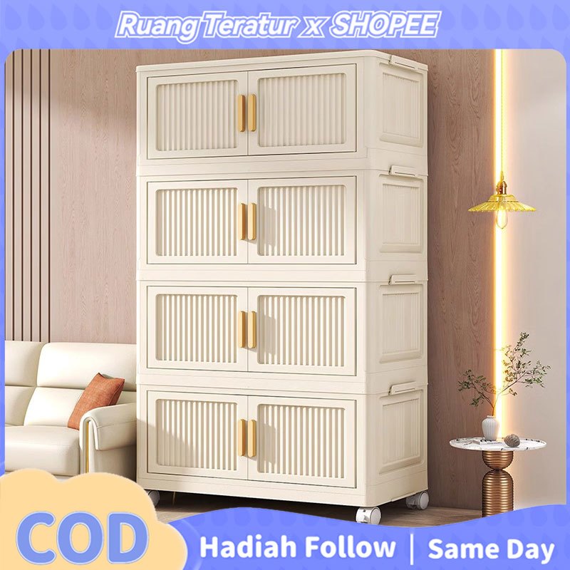 Lemari Plastik lemari pakaian plastik Lemari 70cm Pakaian Anak lemari makanan ringan Lemari