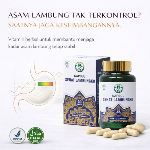 VITAMIN ASAM LAMBUNG DEWASA Gastritis Hiperasiditas Refluks Asam BPOM Halal - Herbal Menjaga Kadar A