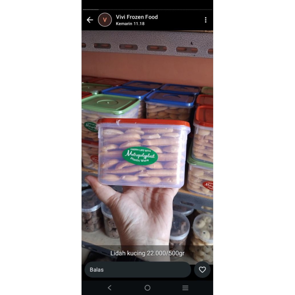 kue kering lidah kucing 500gr