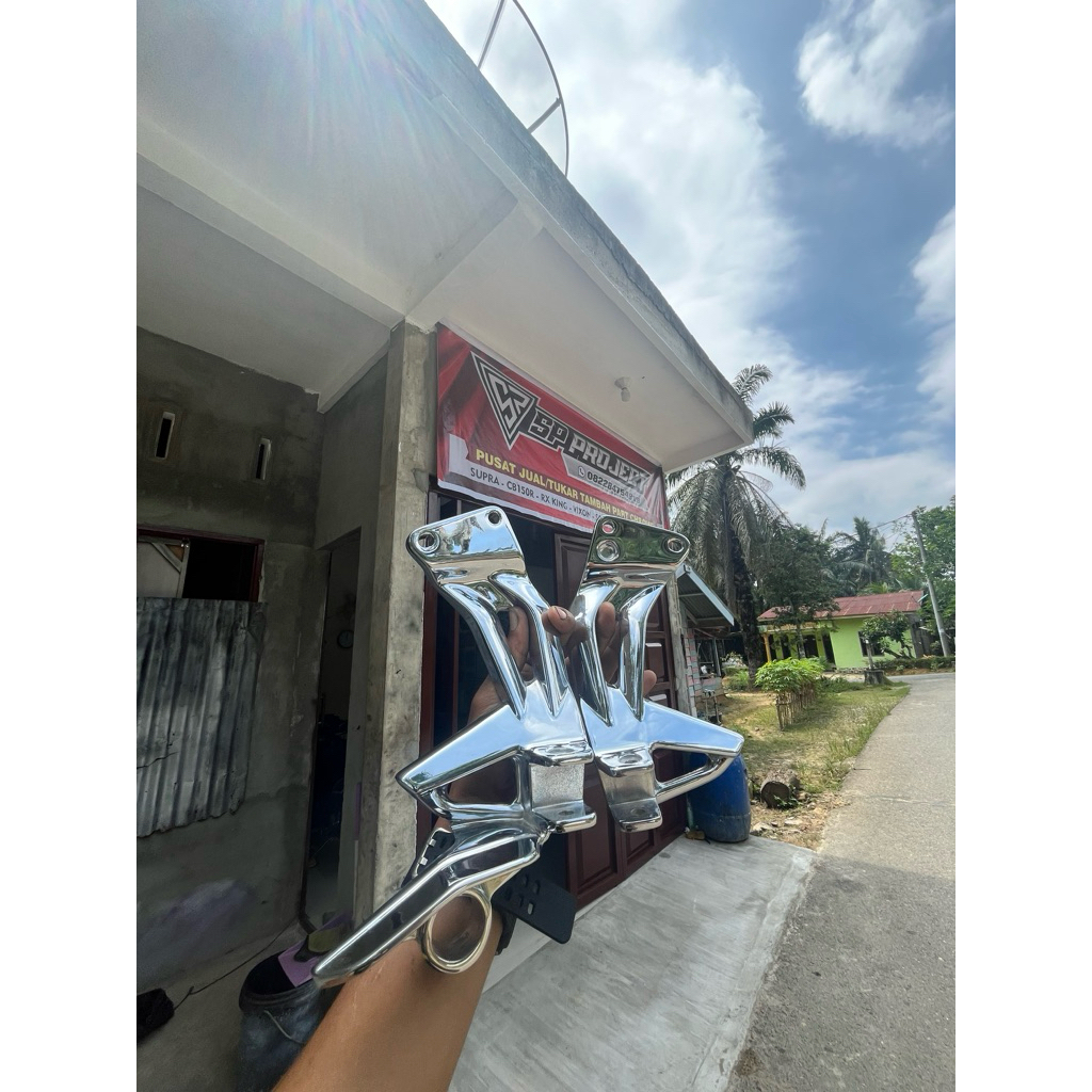 POSTEP BELAKANG JUPITER Z BURHAN ORIGINAL  CHROME