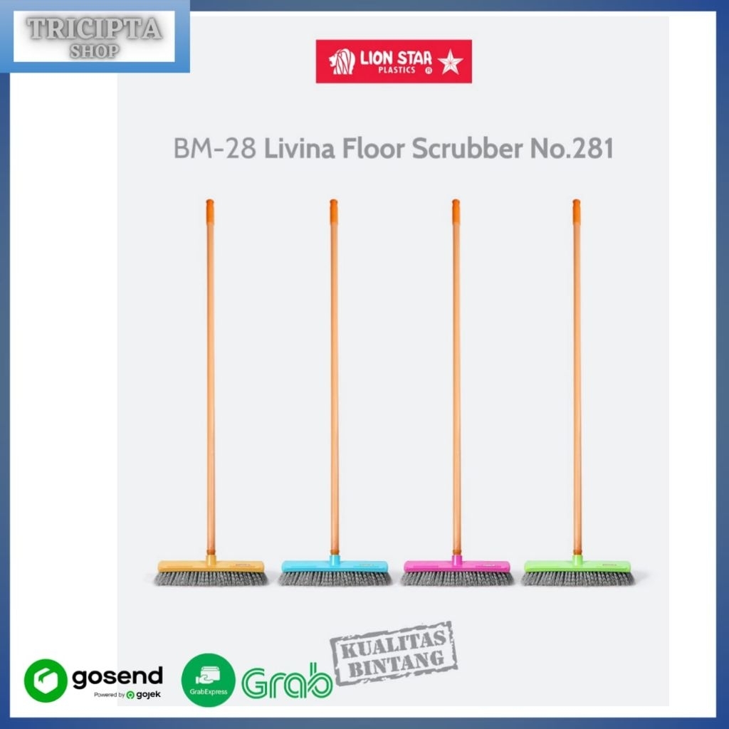Sikat Dorong Lantai Tangkai Gagang Panjang Lion Star