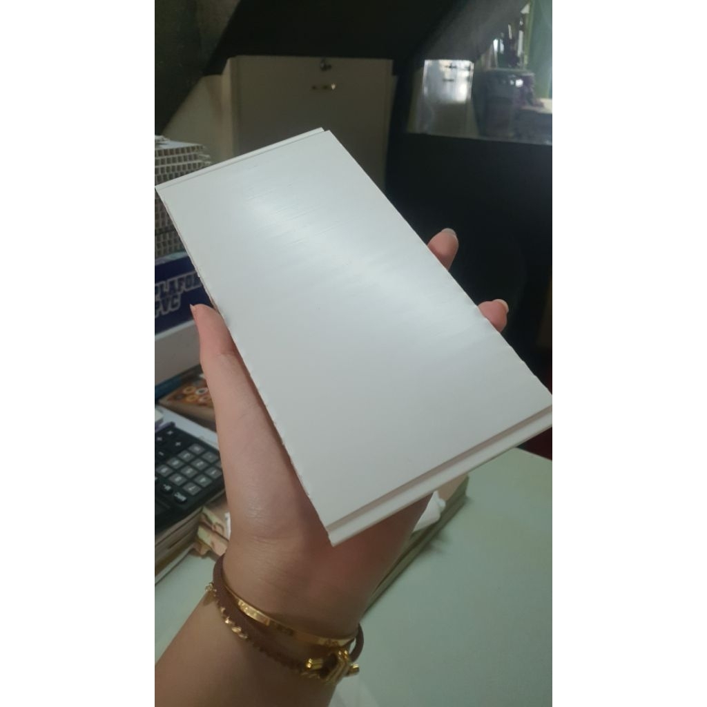 Plafon pvc 20 cm putih polos doff