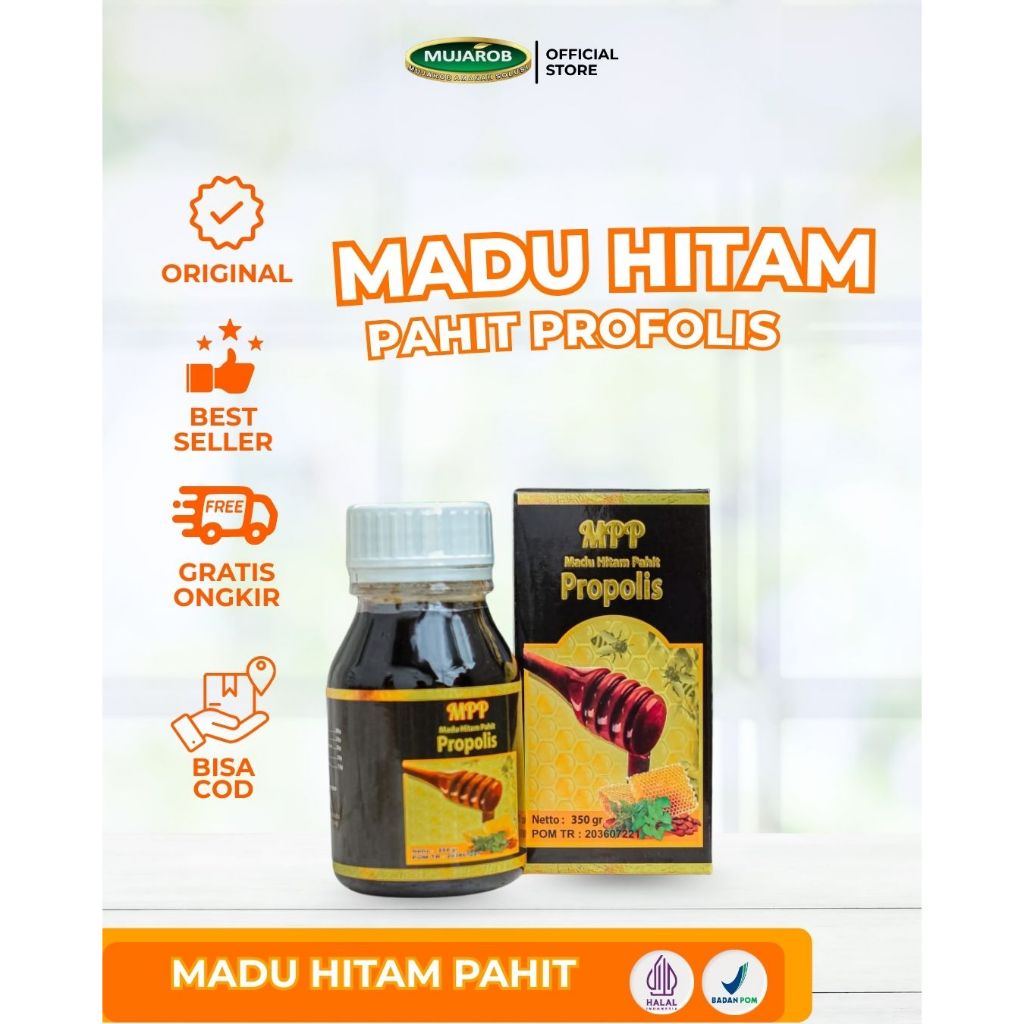 Madu herbal Hitam Pahit MPP propolis mujarob
