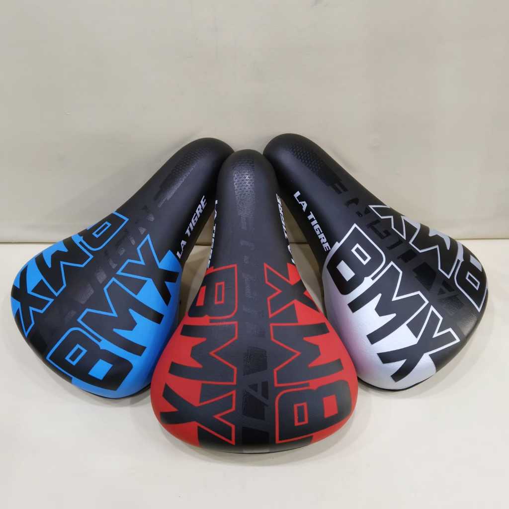 LA TIGRE Sadel Saddle Jok BMX Anak 12 16 18 Inch Biru Merah Silver