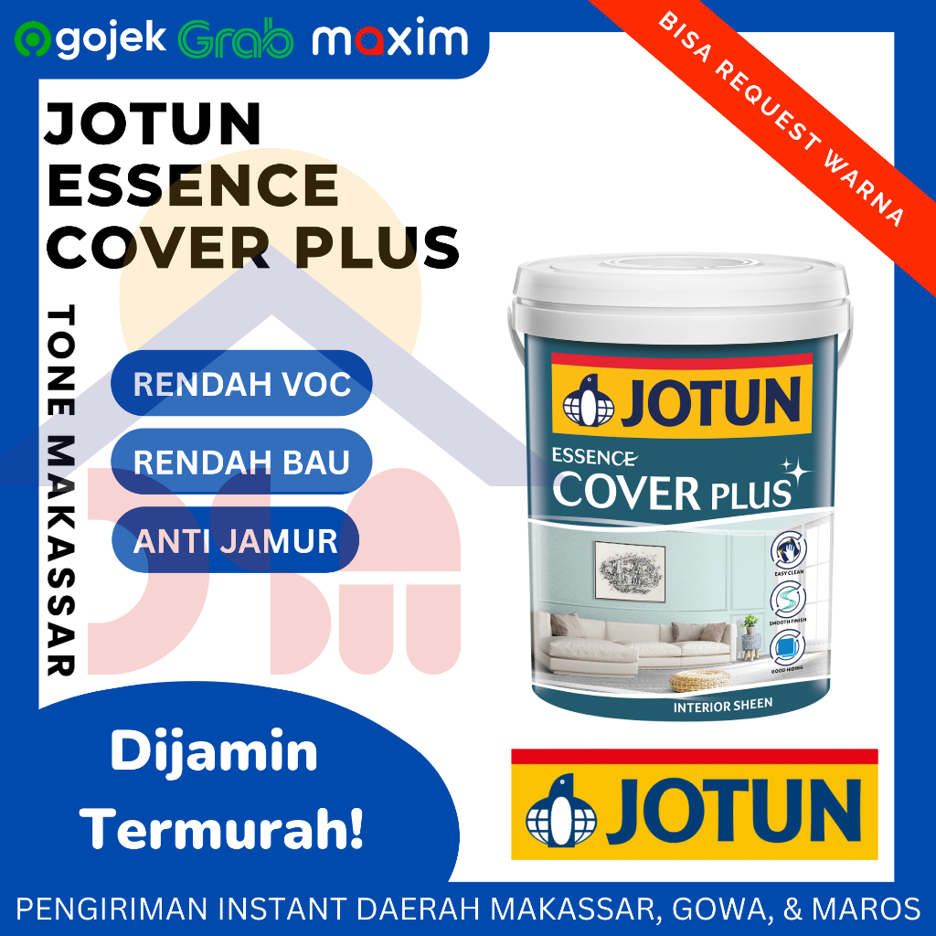 CAT TEMBOK INTERIOR JOTUN ESSENCE COVER PLUS 18L