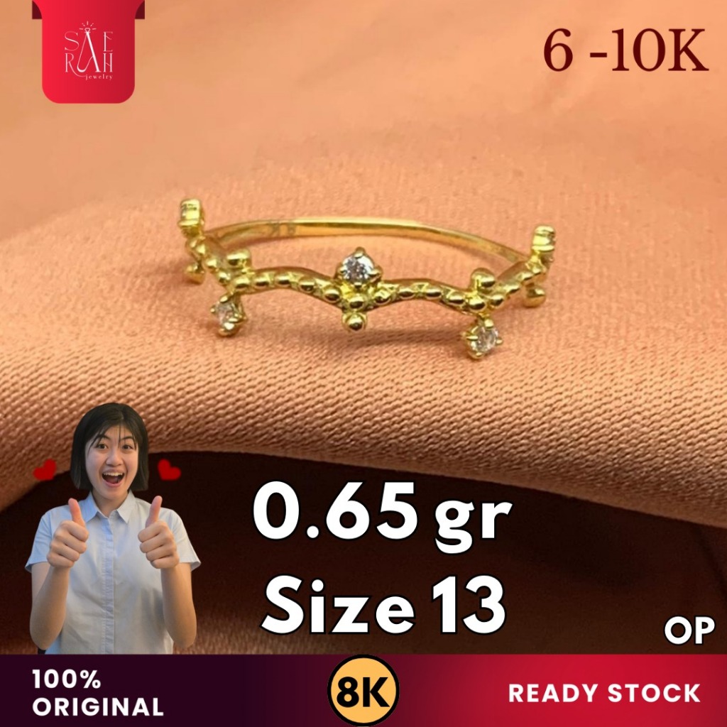 Cincin Emas 8K - Toko Emas Saerah - 0.65 Gram 104