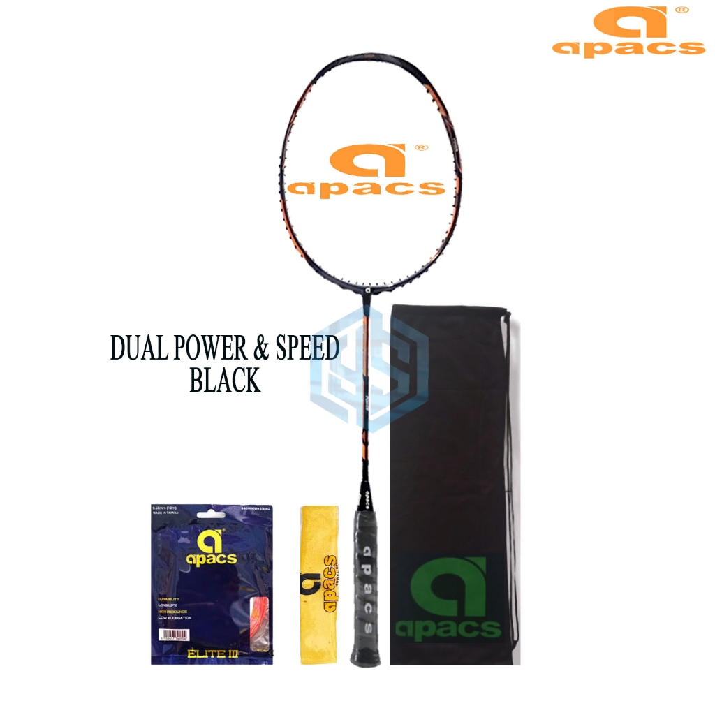 Raket Badminton Apacs Dual Power & Speed Bonus Komplit