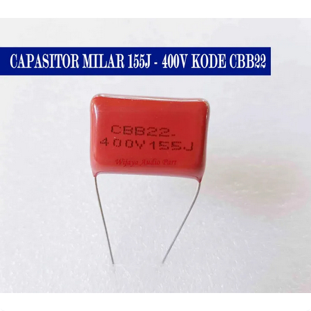 1 BUAH KAPASITOR MILAR 155J 400V MYLAR 155J 400V