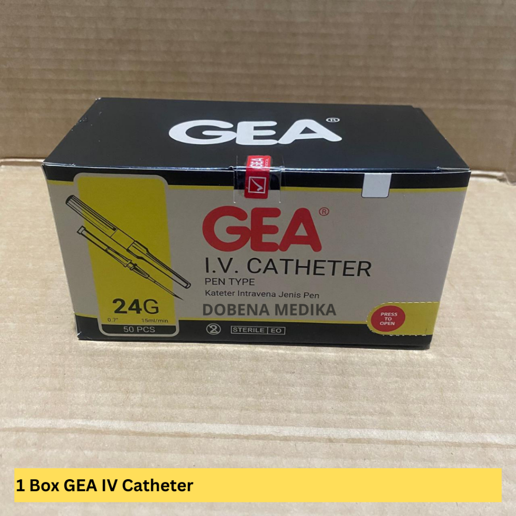 IV Catheter GEA Box 50 Pcs 18 20 22 24 26 G / I.V. Cateter 18G 20G 22G 24G 26G